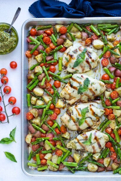 Sheet Pan Caprese Chicken Recipe Evolving Table