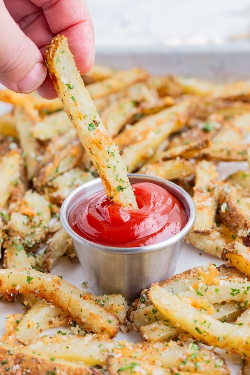 Easy Garlic Parmesan Fries Recipe Evolving Table