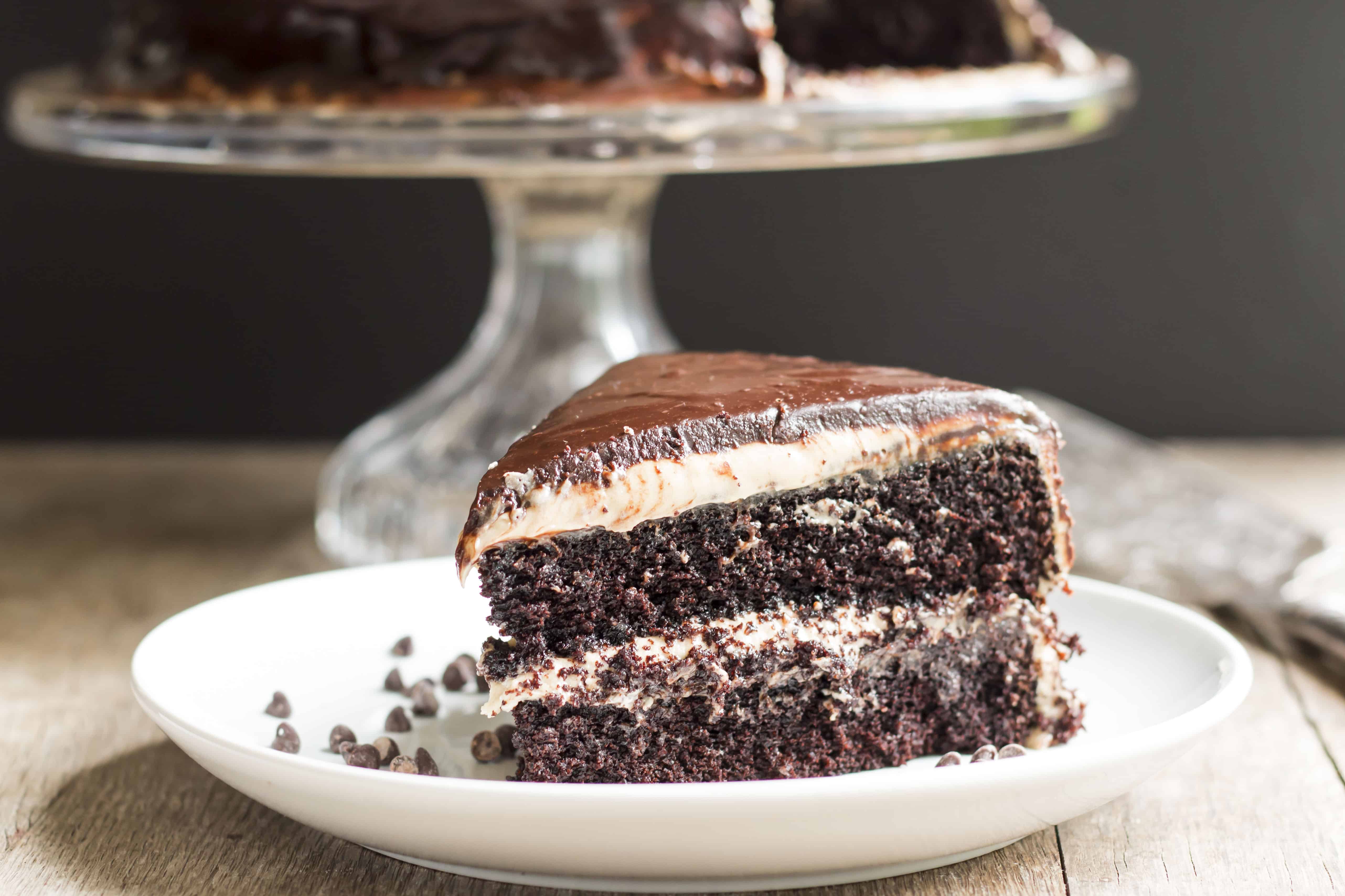 Gluten Free Dark Chocolate Cake With Peanut Butter Frosting 1186