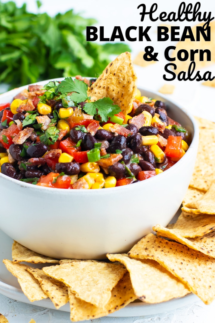 Black Bean and Corn Salsa | Easy Party Dip Recipe - Evolving Table