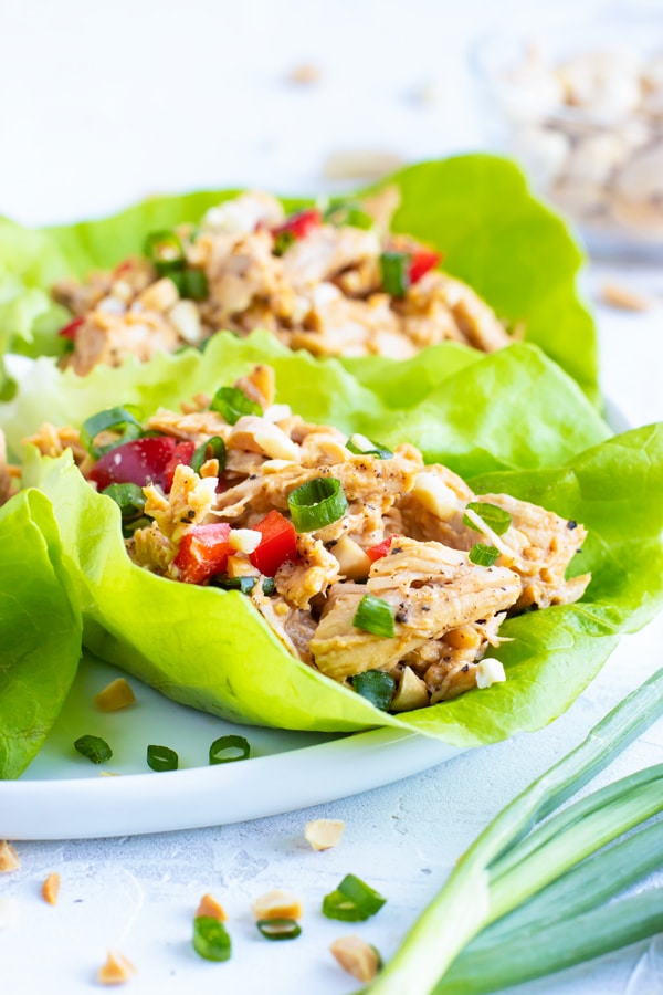 Quick & Easy Asian Chicken Lettuce Wraps - Evolving Table