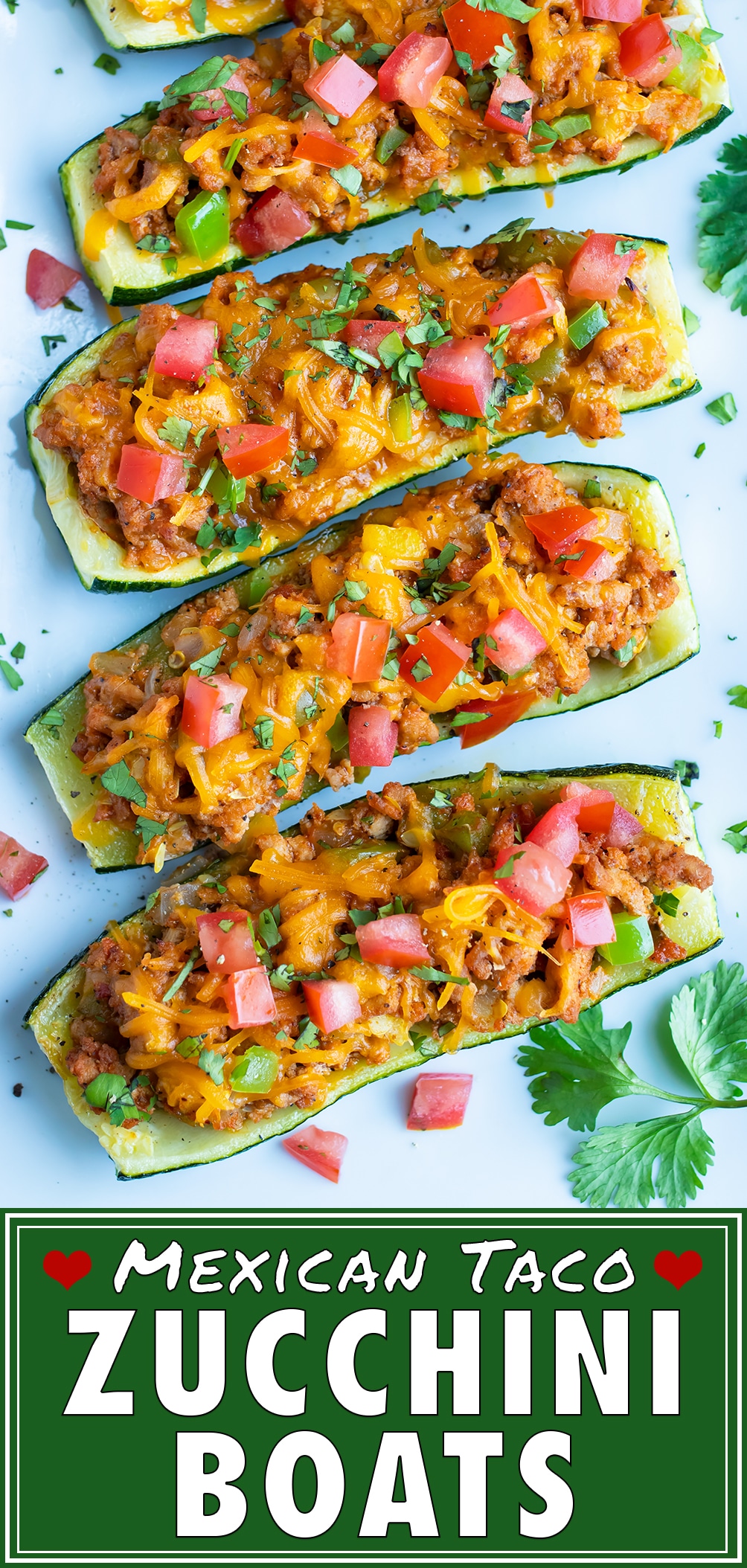 Mexican Zucchini Taco Boats Recipe (Low-Carb) - Evolving Table