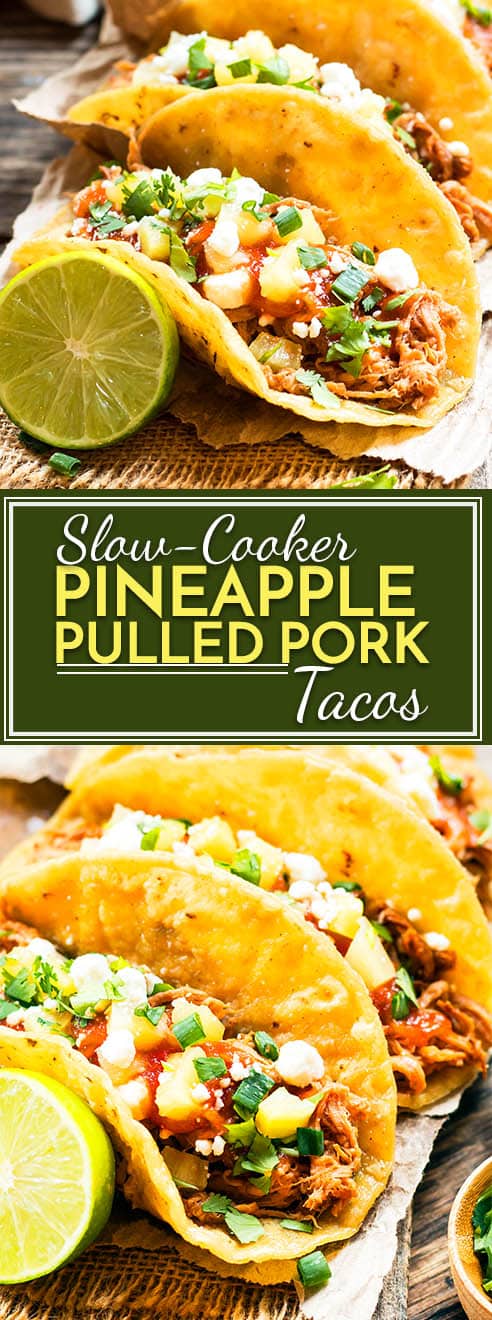 Slow Cooker Pineapple Pulled Pork Tacos | Easy Gluten Free Dinner