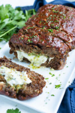 Mozzarella Stuffed Italian Meatloaf Recipe - Evolving Table