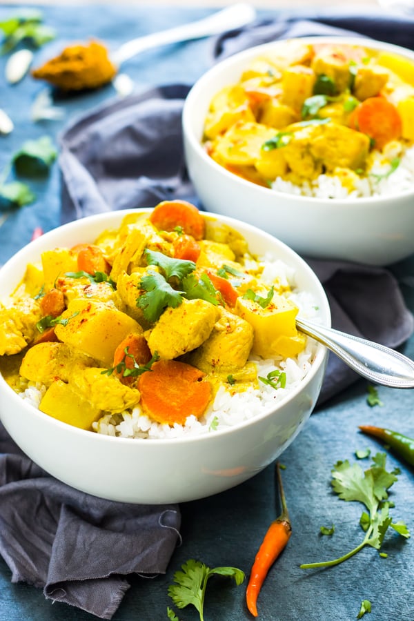 Thai Yellow Chicken Curry Recipe With Carrots Potatoes