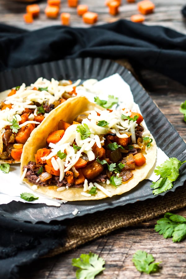Black Bean & Sweet Potato Tacos | Vegetarian, Gluten Free