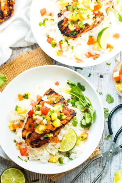 Grilled Pineapple Chicken with BBQ Sauce | Healthy, Low-Carb