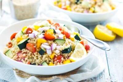 Summer Vegetable Quinoa Salad with Lemon Vinaigrette