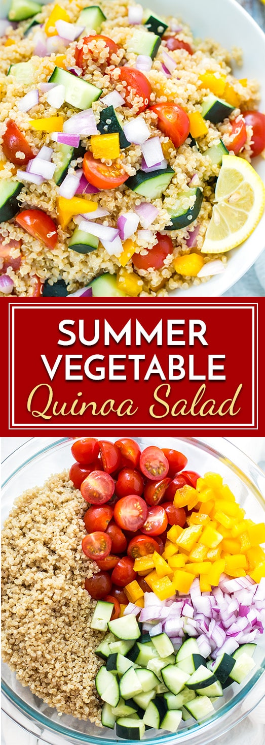 Summer Vegetable Quinoa Salad with Lemon Vinaigrette