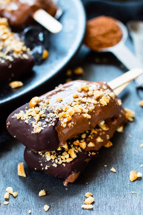 Banana & Peanut Butter Fudgesicles with Coconut Milk