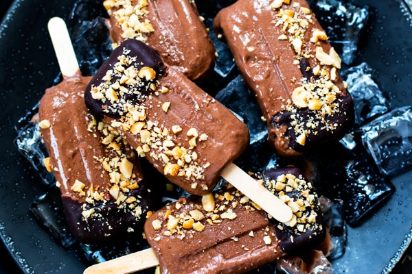 Banana & Peanut Butter Fudgesicles with Coconut Milk