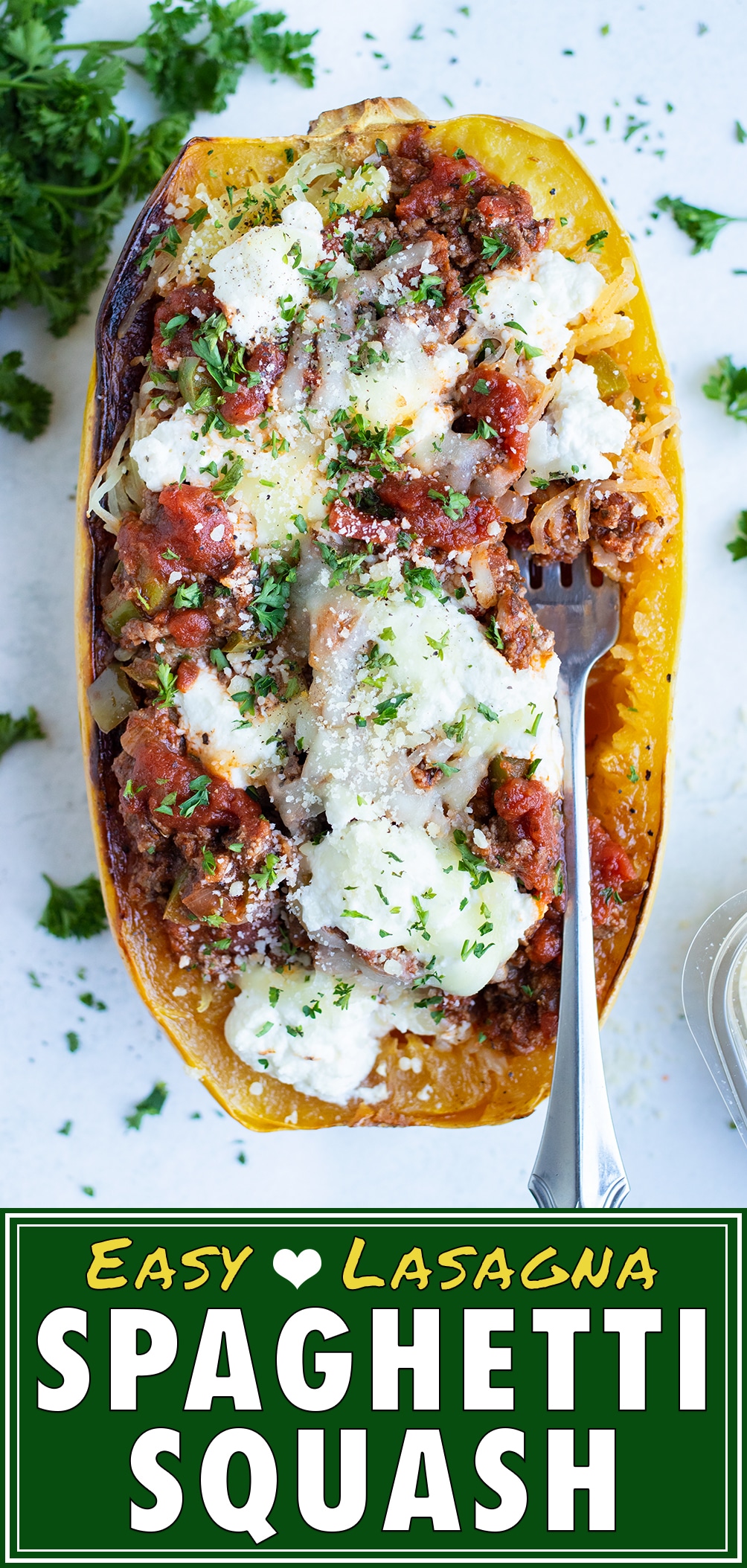 Lasagna Spaghetti Squash Boats (Low-Carb) - Evolving Table