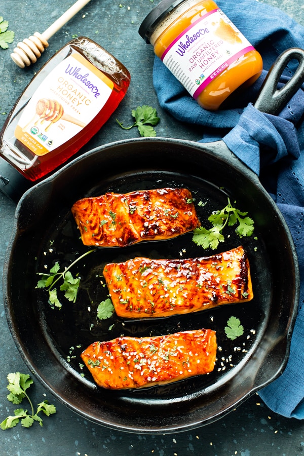 Honey Sriracha Glazed Salmon LowCarb Dinner Recipe