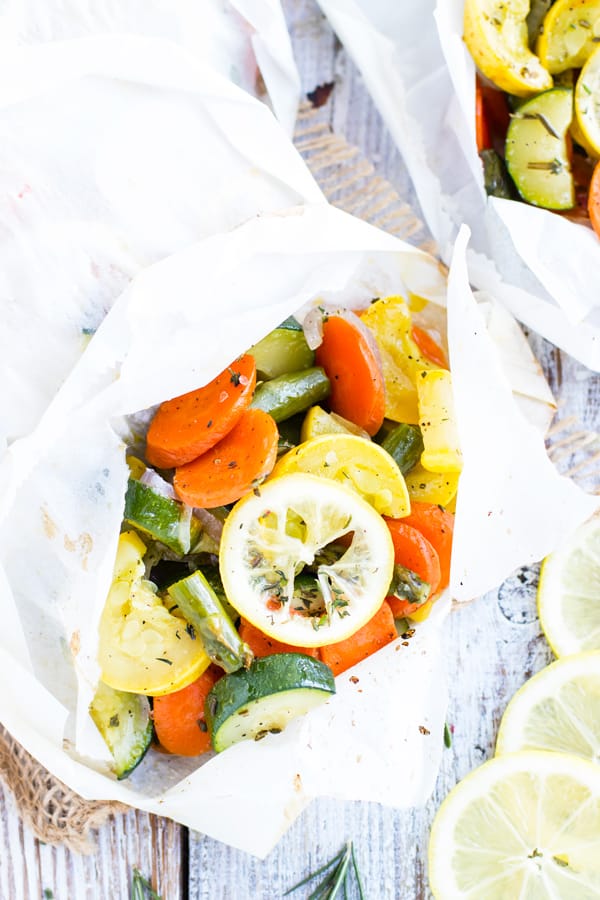 Mixed Vegetables In Parchment Paper Paleo Whole30 Recipe