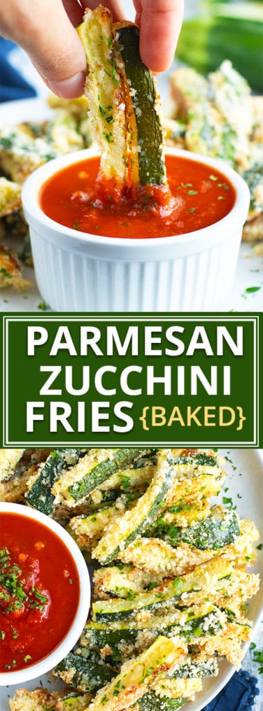 Baked Parmesan Zucchini Fries Recipe Healthy Crispy