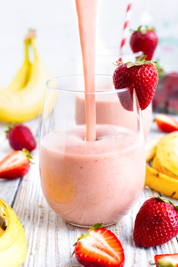 Strawberry Banana Smoothie With Yogurt Evolving Table 2023 