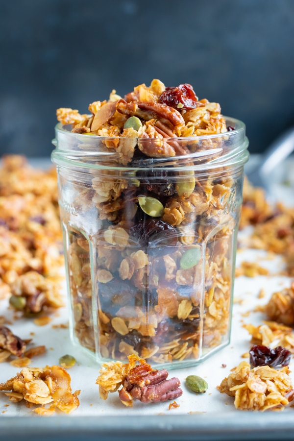 Healthy Homemade Granola Recipe (with Big Clusters!) - Evolving Table