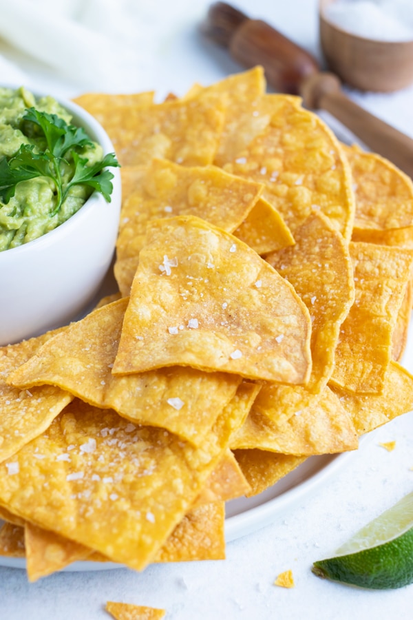 Crispy Baked Homemade Tortilla Chips - Helen's Fuss Free Flavours
