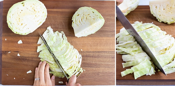 How to Cut Cabbage/ Cómo Cortar un Repollo 