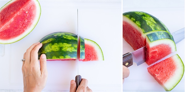 How To Cut A Watermelon 2 Easy Ways Evolving Table