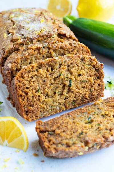 Healthy Lemon Zucchini Bread Recipe - Evolving Table