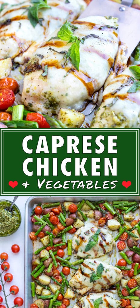 Sheet Pan Caprese Chicken Recipe - Evolving Table