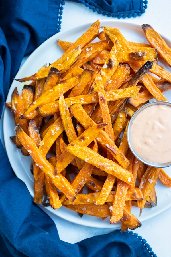 Crispy Baked Sweet Potato Fries Recipe | Evolving Table