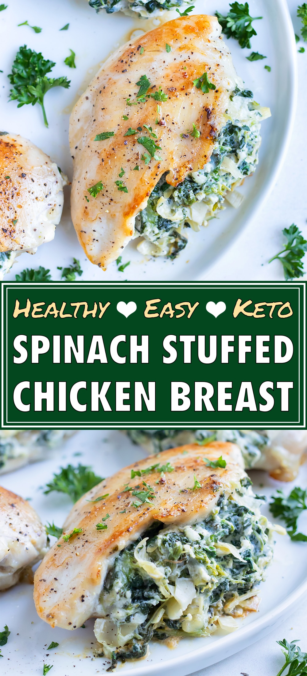 Spinach Artichoke Stuffed Chicken Keto, LowCarb Evolving Table