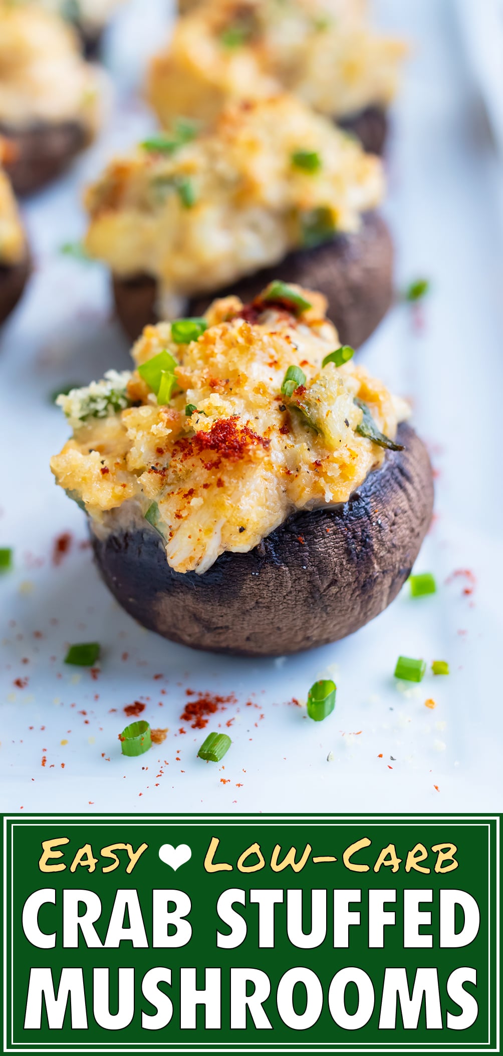 Cheesy Crab Stuffed Mushrooms Recipe - Evolving Table