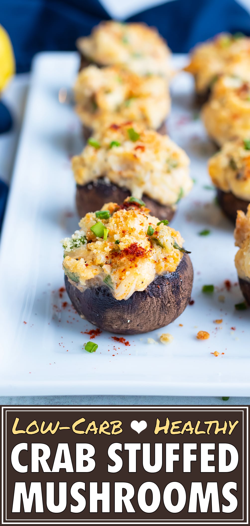 Cheesy Crab Stuffed Mushrooms Recipe - Evolving Table