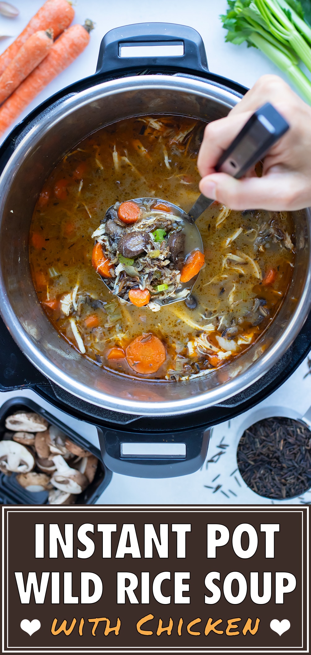 Instant Pot Wild Rice Soup Recipe - Evolving Table