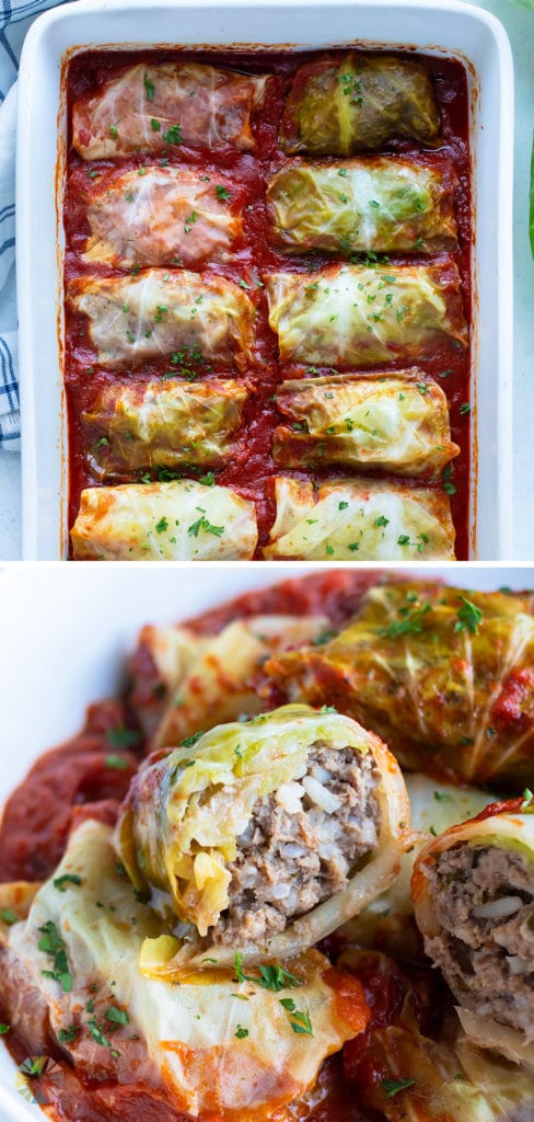 Cabbage rolls are made for a cozy dinner.