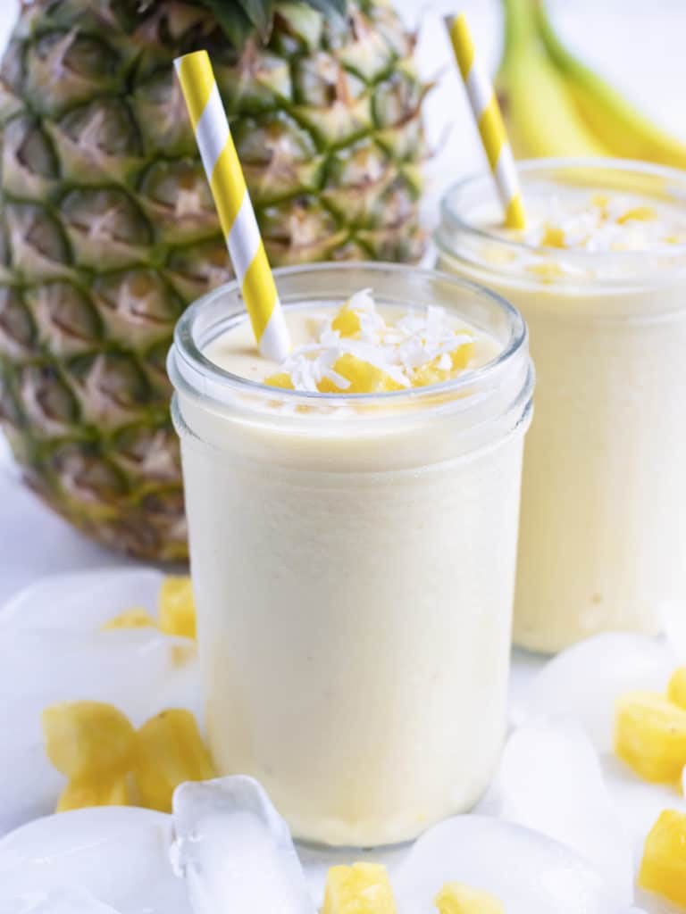 Pineapple Coconut Smoothie Recipe - Evolving Table