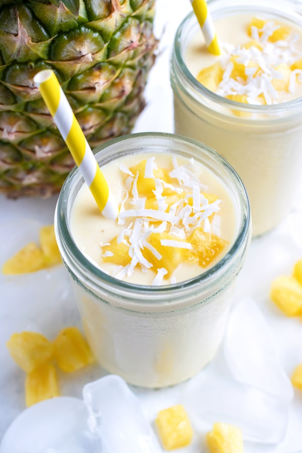 Pineapple Coconut Smoothie Recipe - Evolving Table
