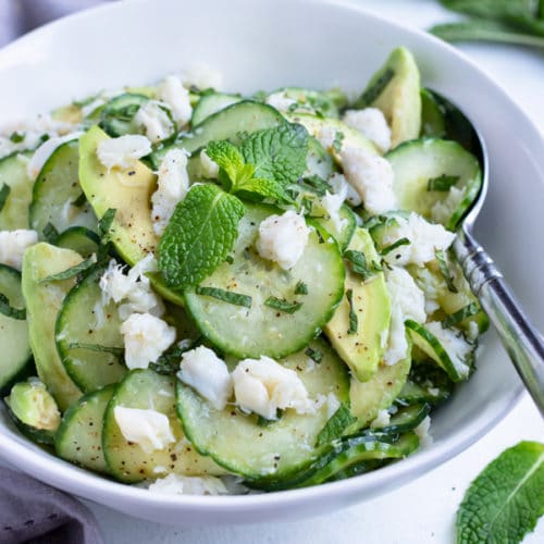 Creamy Cucumber Dill Salad Recipe - Evolving Table