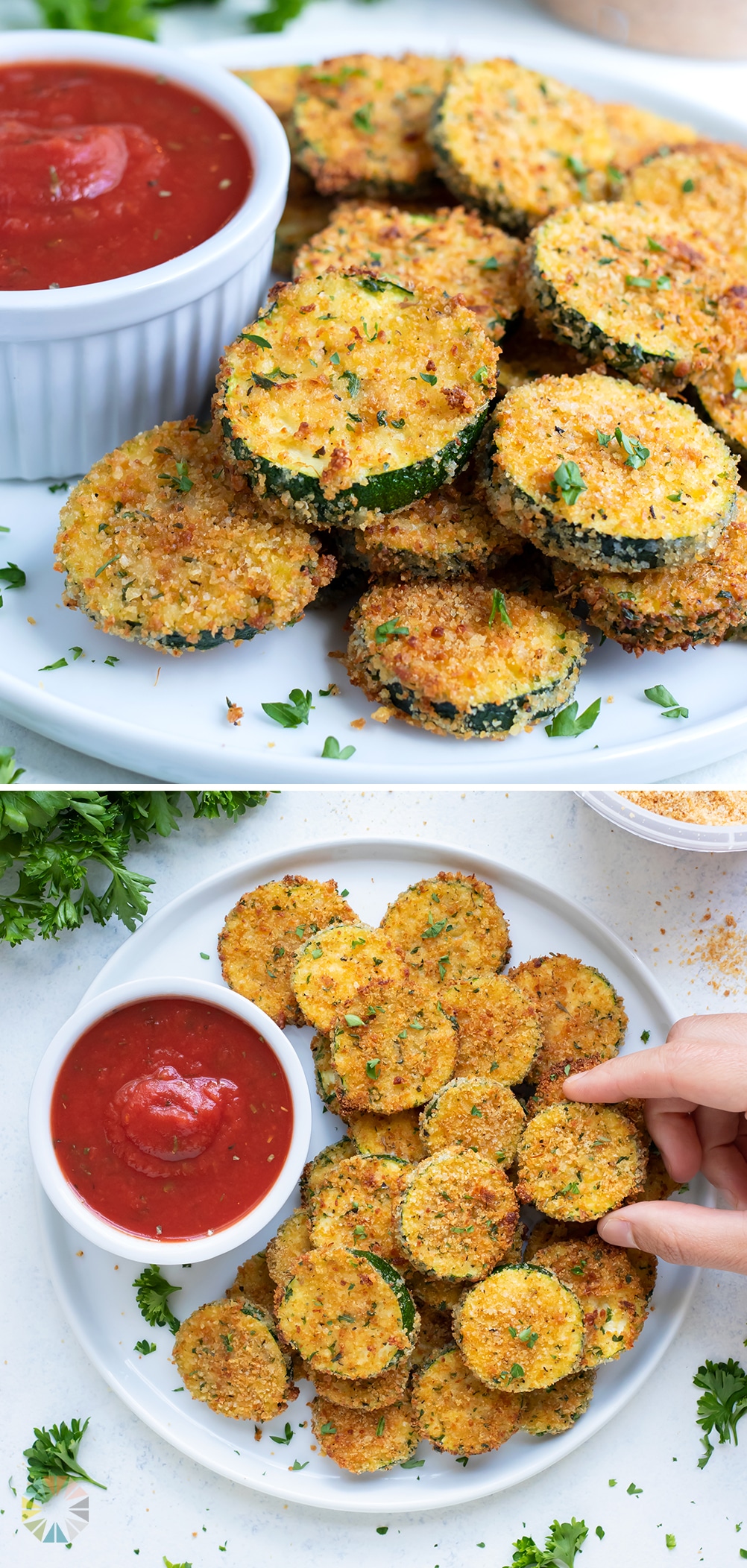 Air Fryer Zucchini Chips (So Crispy!) - Evolving Table