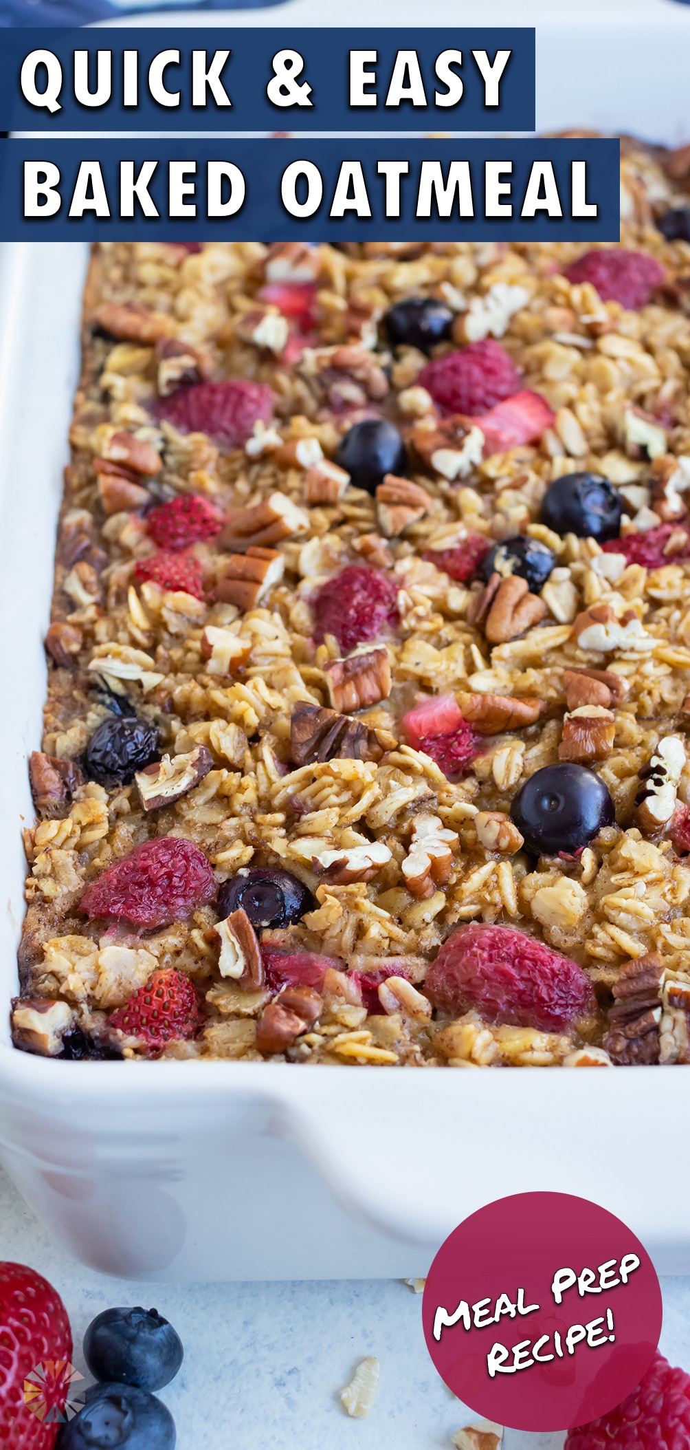 Healthy Baked Oatmeal with Berries - Evolving Table