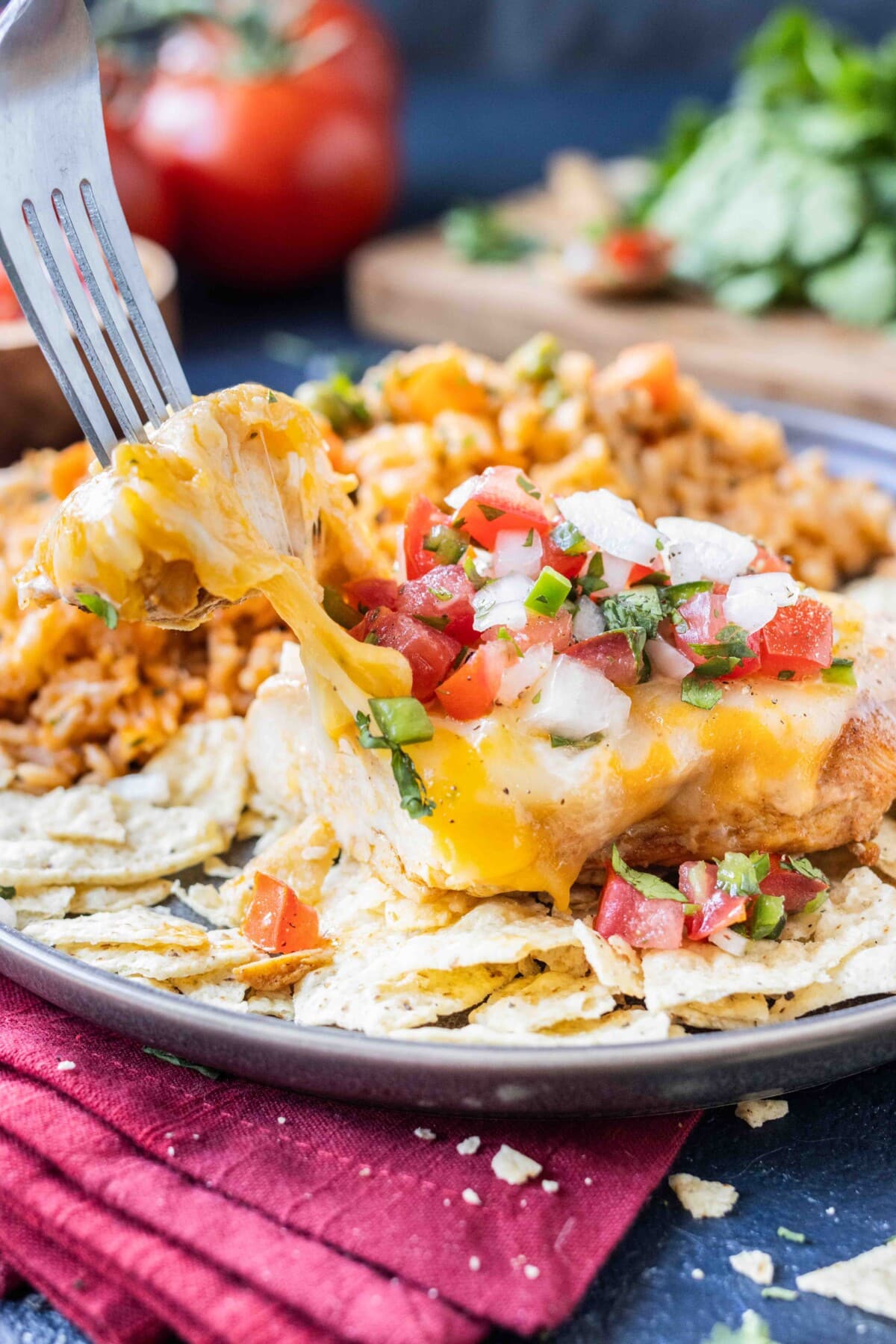 Copycat Fiesta lime chicken is eaten off of a plate.