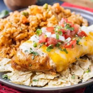 Fresh pico de gallo is placed on top of the fiesta lime chicken.