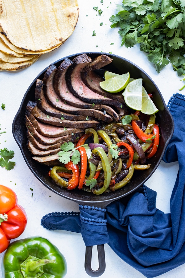 Flank Steak Fajitas Recipe - Kitchen Swagger