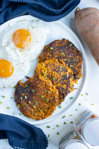 Sweet Potato Hash Browns Recipe - Evolving Table