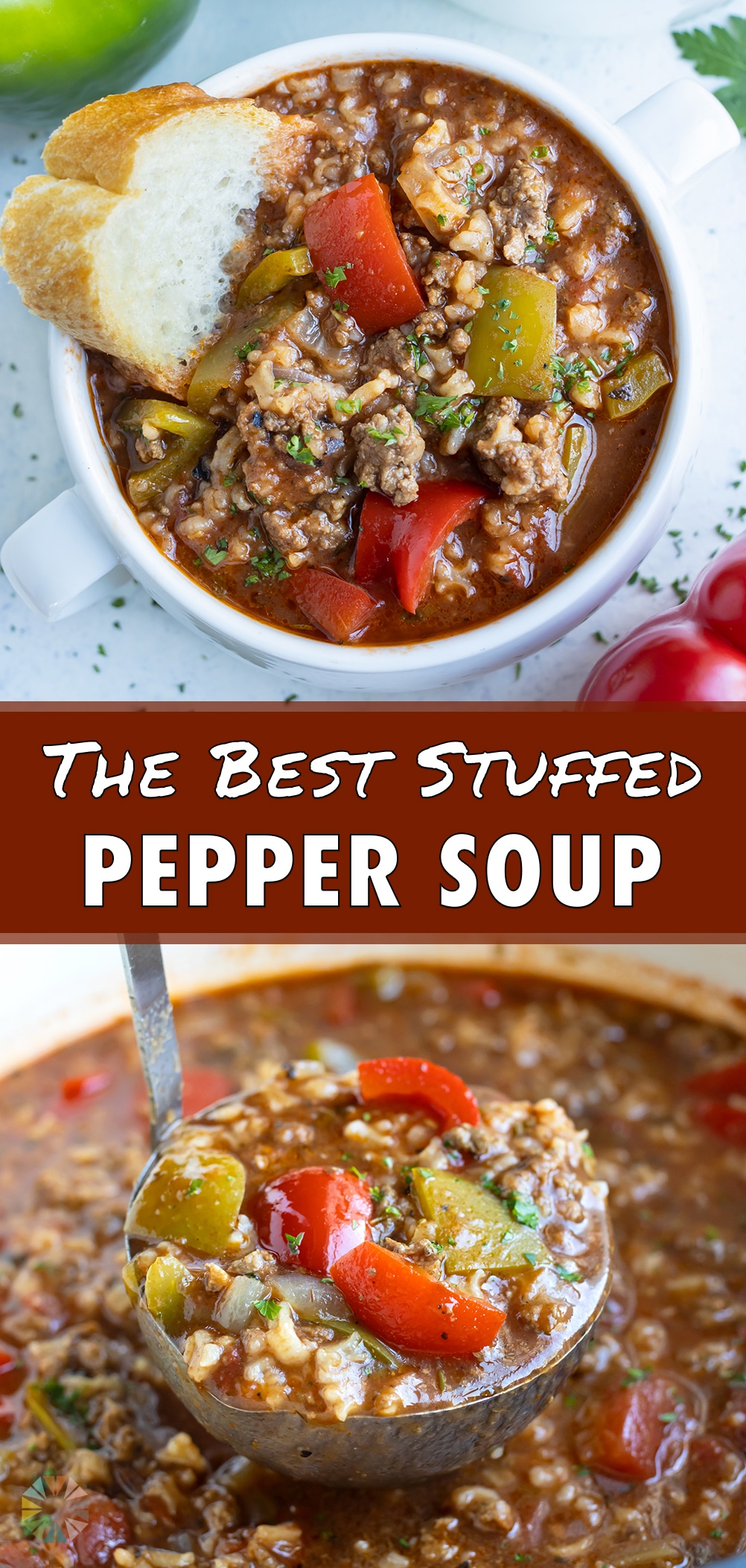 Best Stuffed Bell Pepper Soup Recipe - Evolving Table