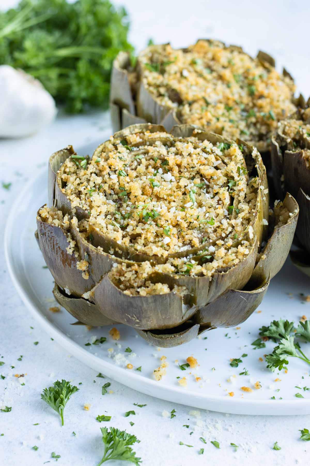 Italian Stuffed Artichokes Recipe Evolving Table