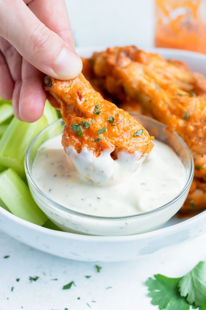 Best Baked Buffalo Chicken Wings Recipe - Evolving Table