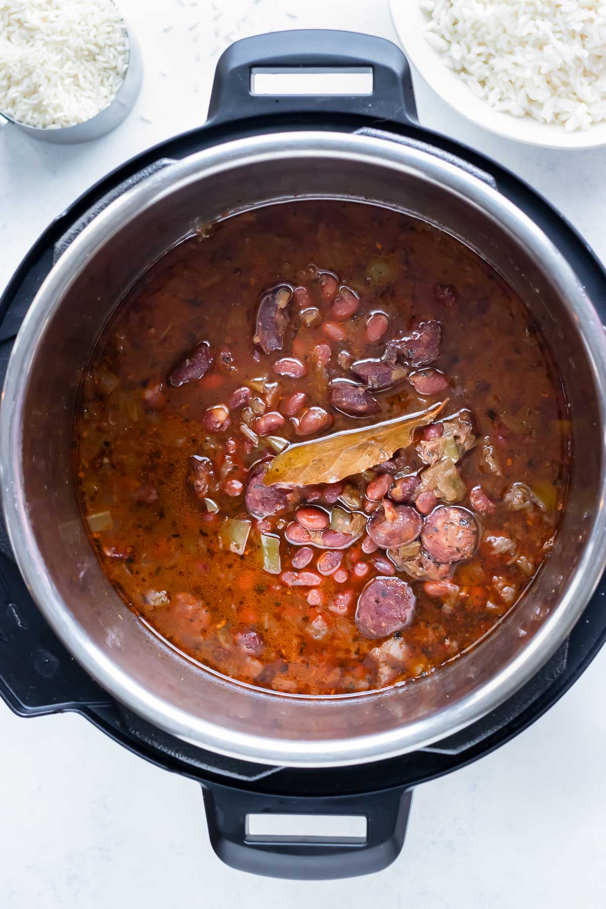 Instant Pot Red Beans and Rice Recipe - Evolving Table