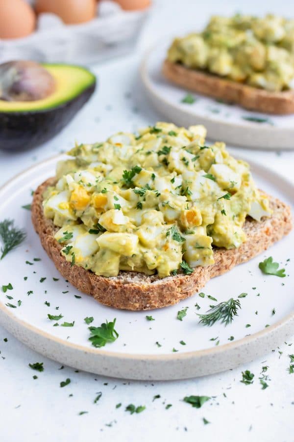 Best Avocado Egg Salad Easy Recipe Evolving Table