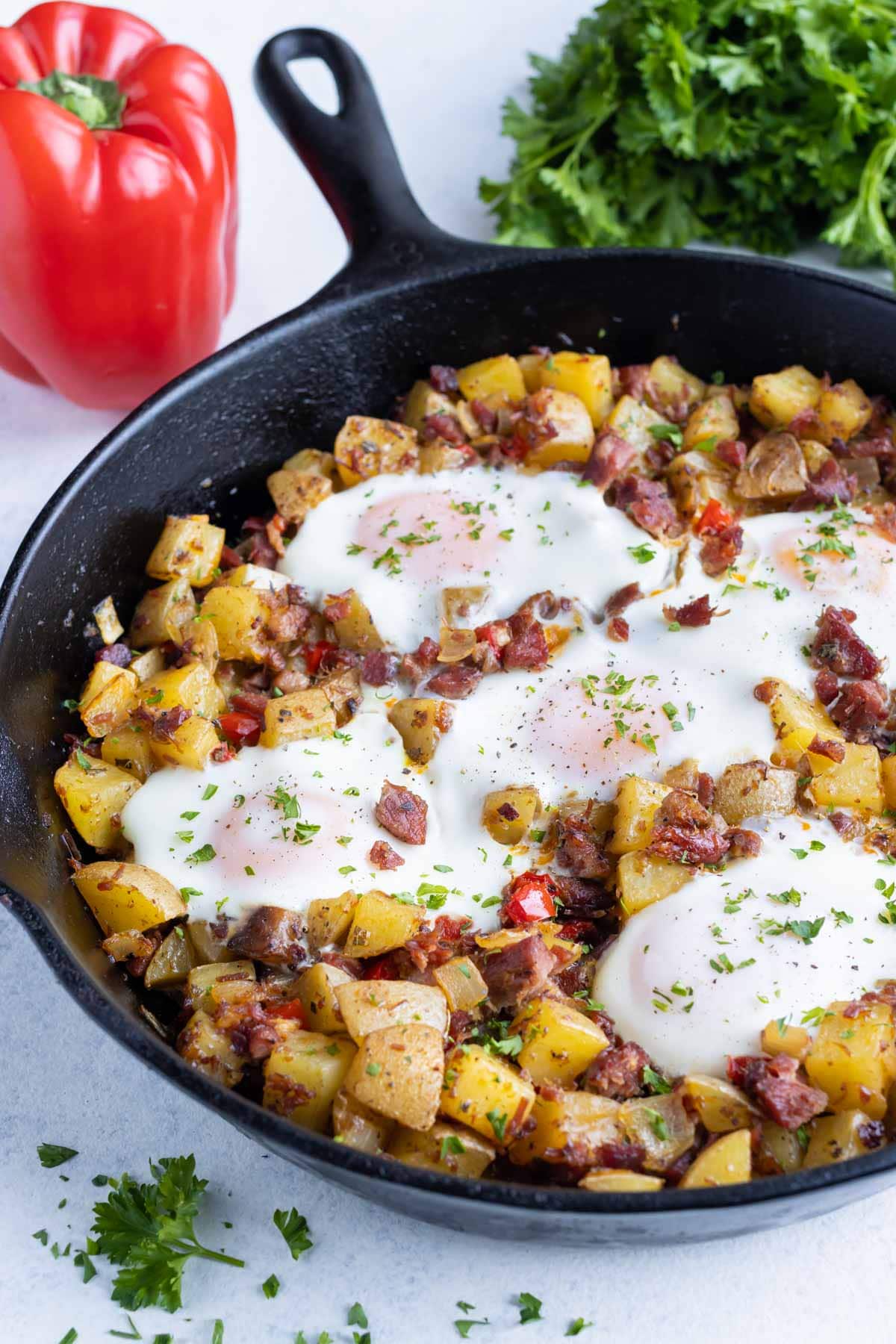 Corned Beef Hash and Eggs Recipe - Evolving Table