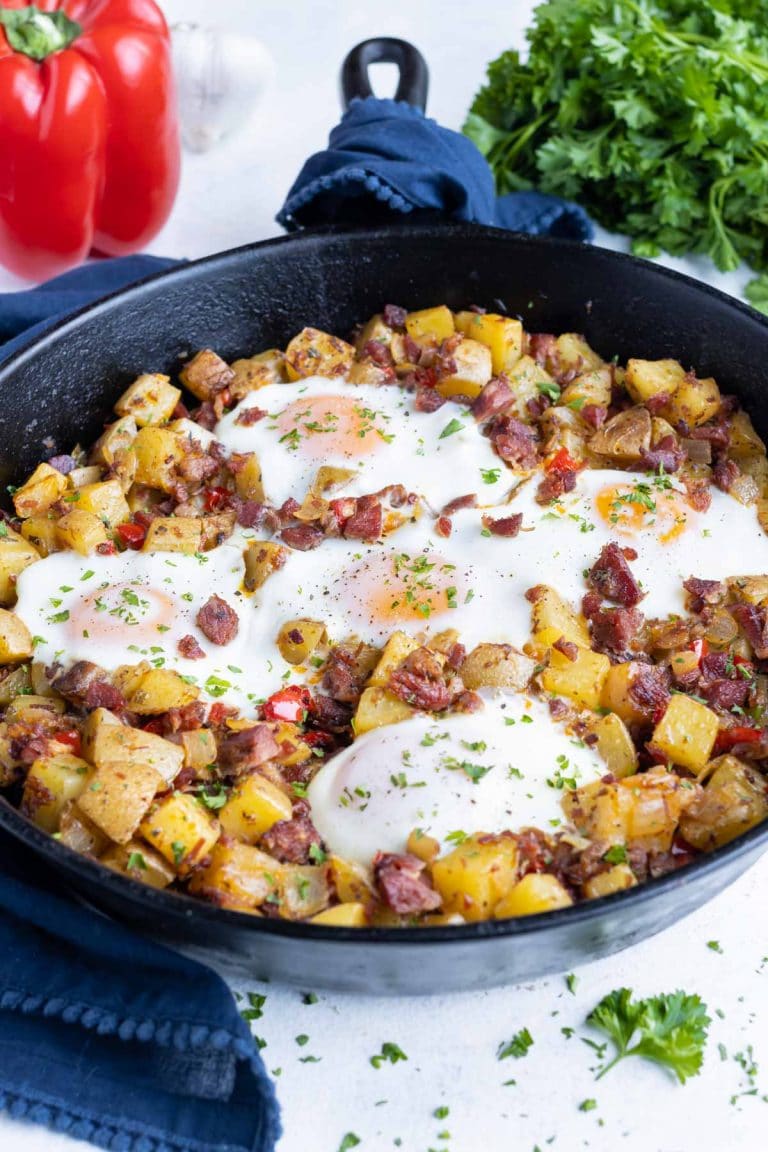 Corned Beef Hash and Eggs Recipe - Evolving Table