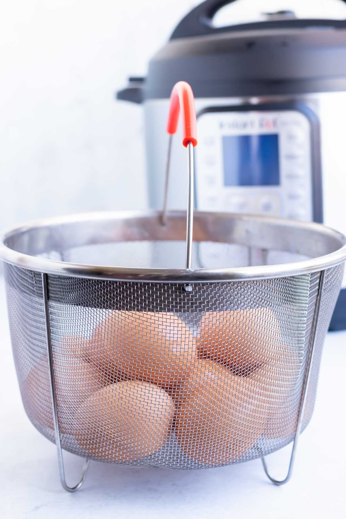 Stackable Egg Steamer Rack for the Instant Pot with easy egg peel trick 