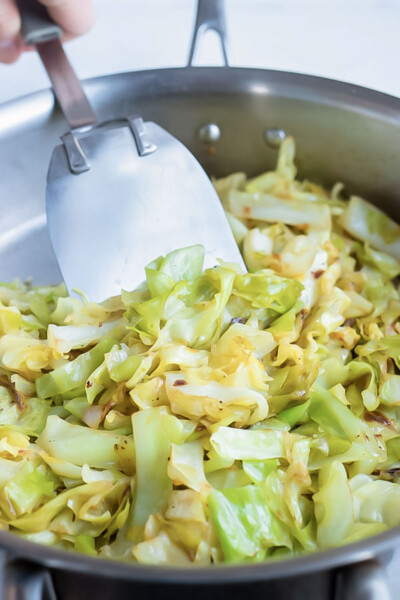 Simple Sautéed Cabbage Recipe - Evolving Table